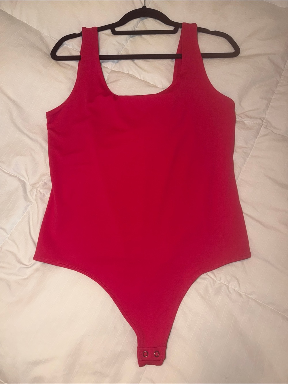 Express Sleeveless Pink Square-Neck Bodysuit